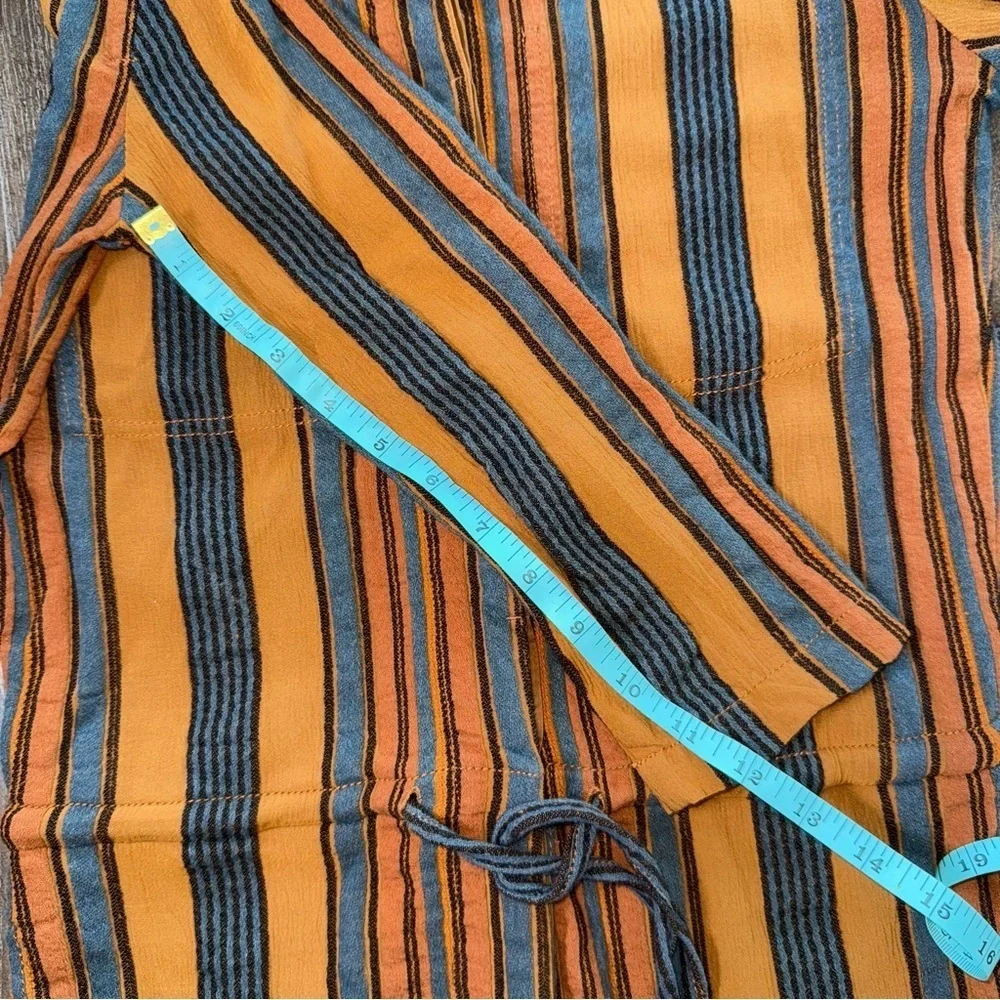 James Perse Short Vintage Jumpsuit Striped Romper Cotton
